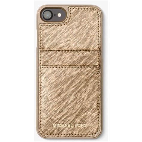 Metallic Saffiano Leather Case for iPhone 7/8 